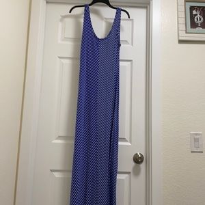Royal blue and white maxi dress. Merona large